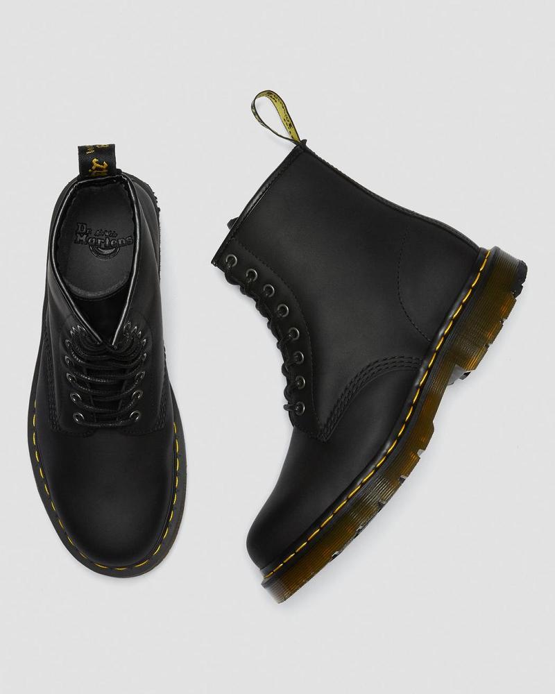 Black Women's Dr Martens 1460 DM's Wintergrip Work Boots | CA 392AHK